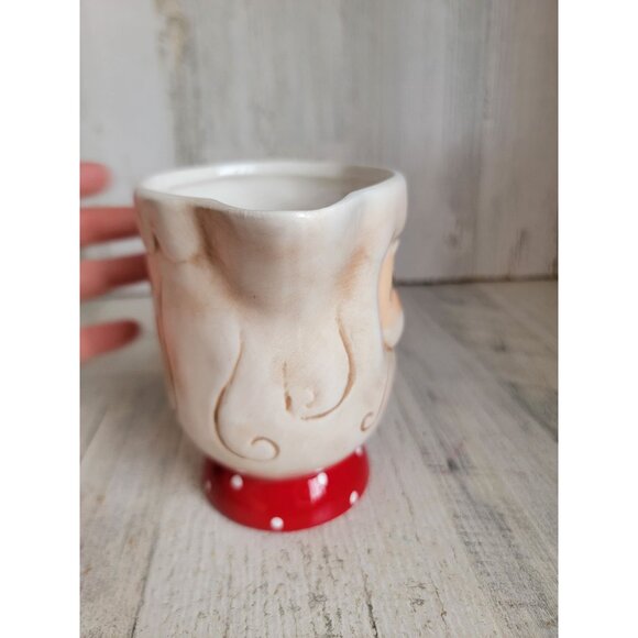 Santa face creamer ceramic Xmas decor figure home kitchen coffee - Picture 5 of 7